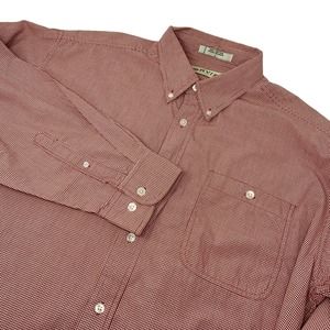 ORVIS Mens Size Large Long Sleeve Button Down Shirt Button Red White Check Plaid